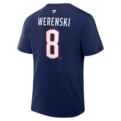 Zach Werenski Columbus Blue Jackets Fanatics Authentic Stack Name & Number T-Shirt - Navy - NHL 202466743