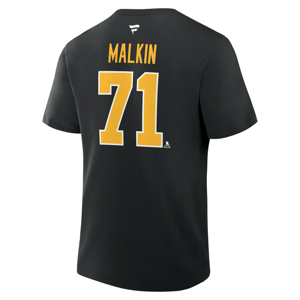 Evgeni Malkin Pittsburgh Penguins Fanatics Authentic Stack Name & Number T-Shirt - Black - NHL 202466747