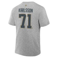 William Karlsson Vegas Golden Knights Fanatics Authentic Stack Name & Number T-Shirt - Heather Gray - NHL 202466750