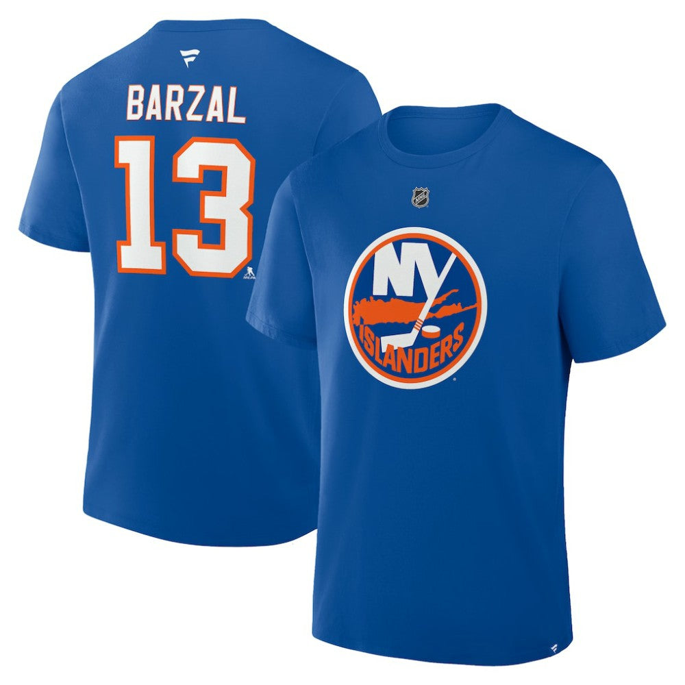 Mathew Barzal New York Islanders Fanatics Authentic Stack Name & Number T-Shirt - Royal - NHL 202466761