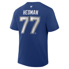 Victor Hedman Tampa Bay Lightning Fanatics Authentic Stack Name & Number T-Shirt - Blue - NHL 202466766