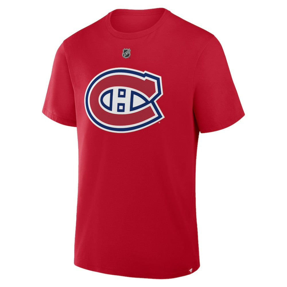 Cole Caufield Montreal Canadiens Fanatics Authentic Stack Name & Number T-Shirt - Red - NHL 202466772