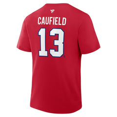 Cole Caufield Montreal Canadiens Fanatics Authentic Stack Name & Number T-Shirt - Red - NHL 202466772