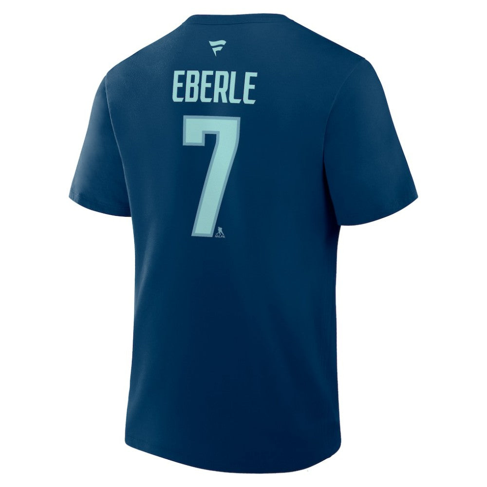 Jordan Eberle Seattle Kraken Fanatics Authentic Stack Name & Number T-Shirt - Navy - NHL 202466780