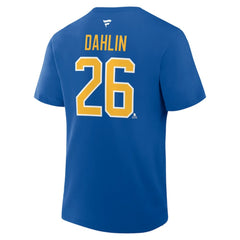 Rasmus Dahlin Buffalo Sabres Fanatics Authentic Stack Name & Number T-Shirt - Royal - NHL 202466802