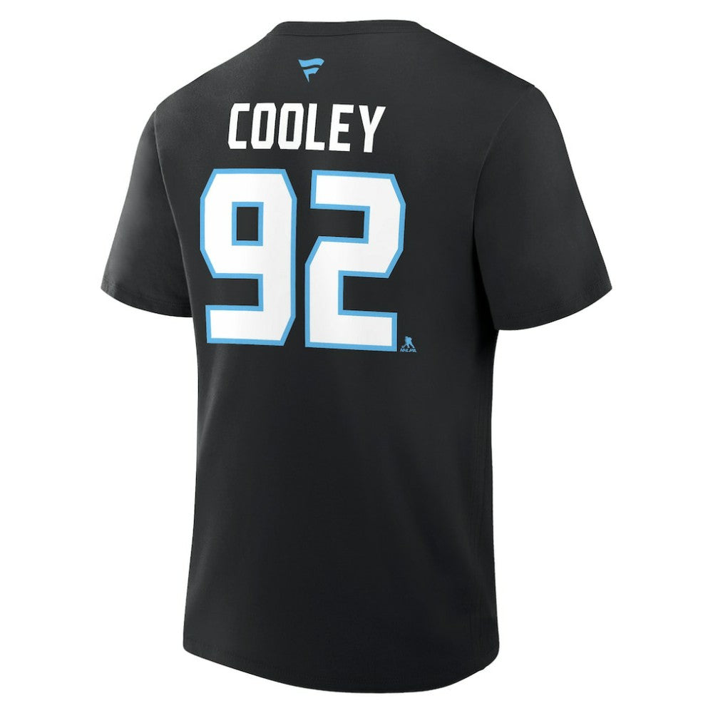 Logan Cooley Utah Mammoth Fanatics Authentic Stack Name & Number T-Shirt - Black - NHL 202466809