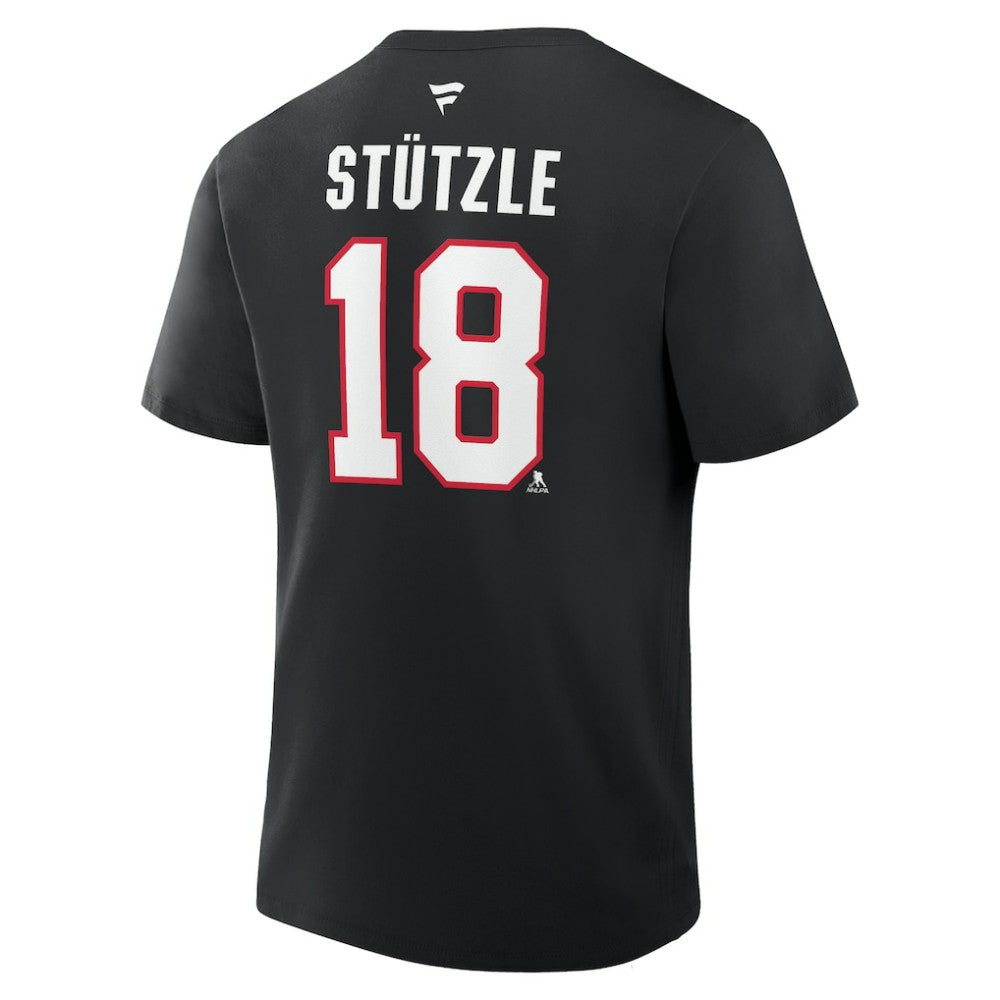Tim Stutzle Ottawa Senators Fanatics Authentic Stack Name & Number T-Shirt - Black - NHL 202466811