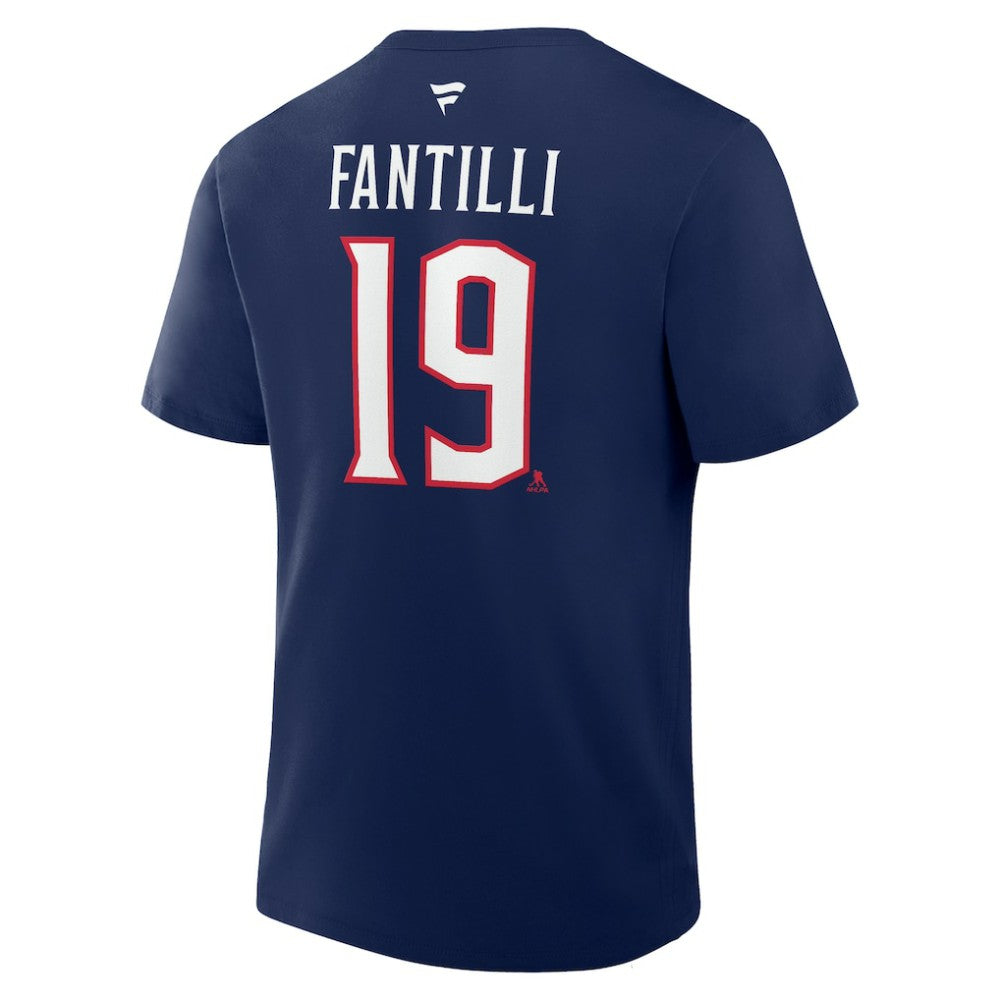Adam Fantilli Columbus Blue Jackets Fanatics Authentic Stack Name & Number T-Shirt - Navy - NHL 202466820