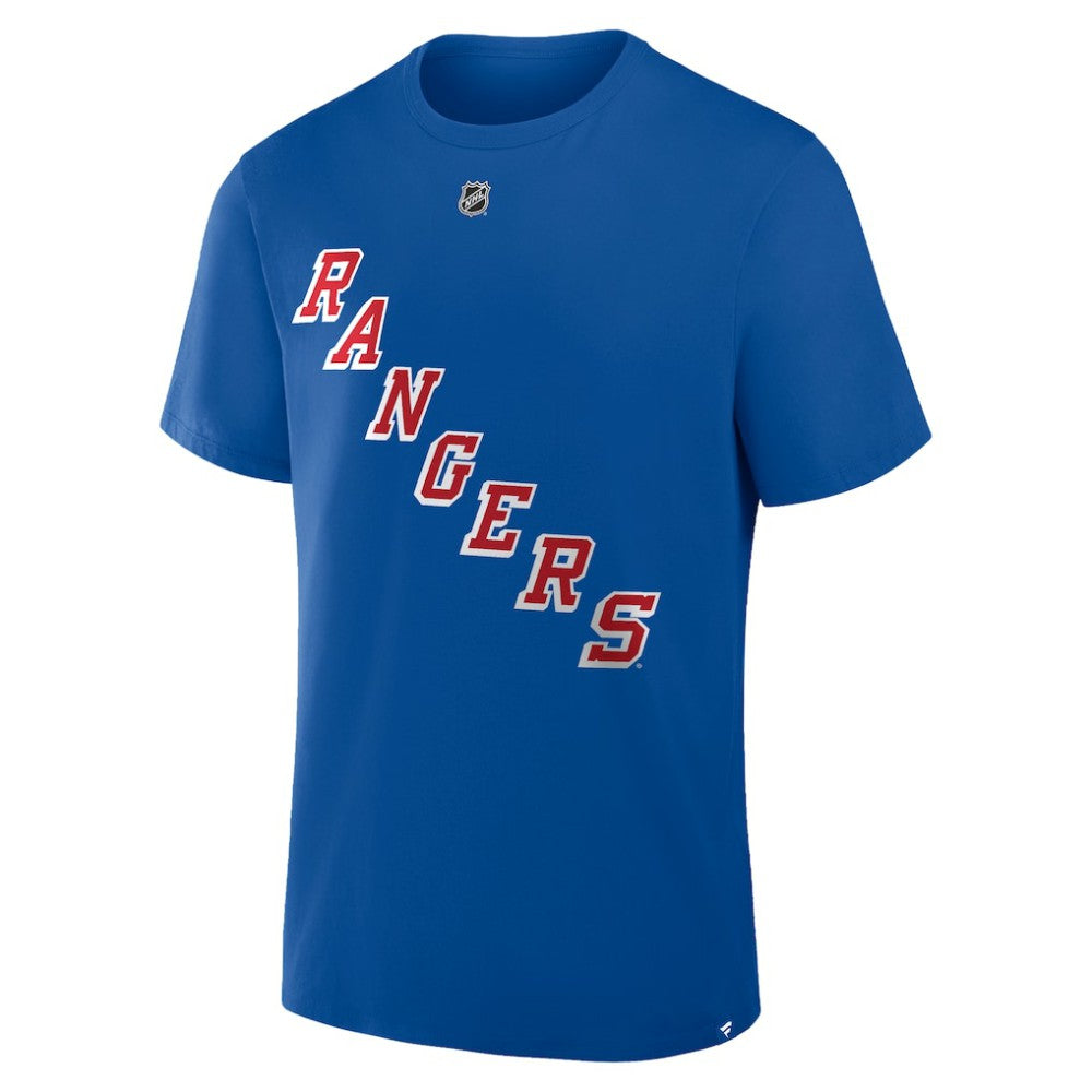 Igor Shesterkin New York Rangers Fanatics Authentic Stack Name & Number T-Shirt - Blue - NHL 202466823