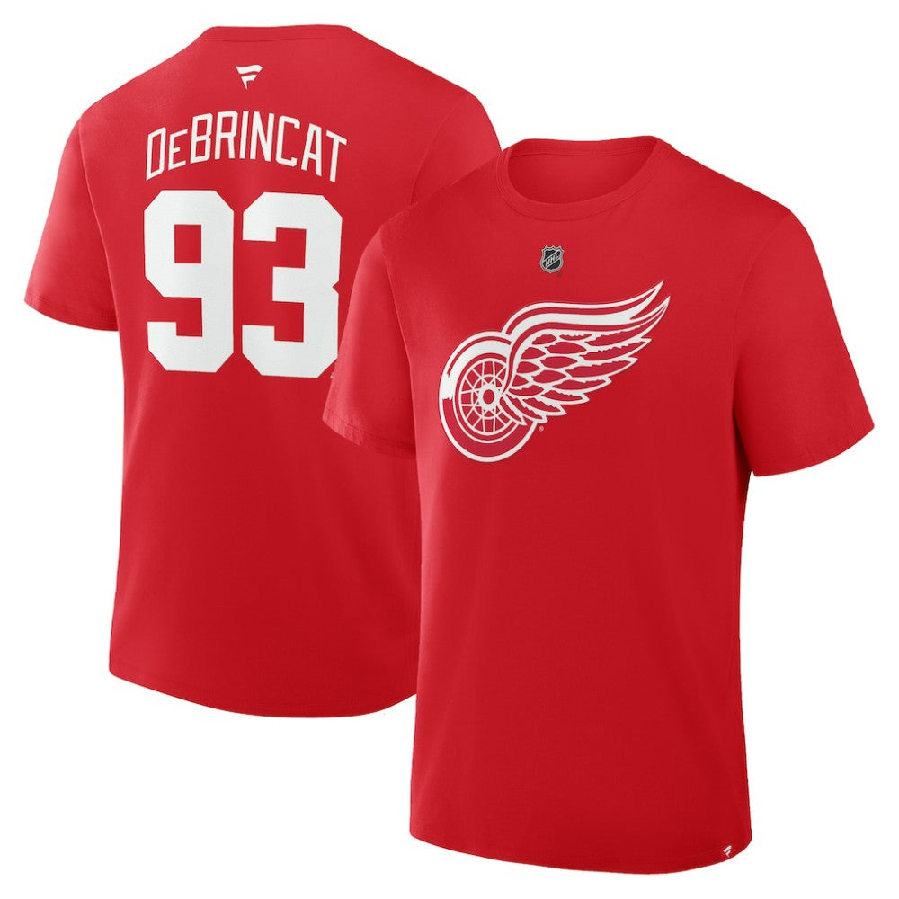 Alex DeBrincat Detroit Red Wings Fanatics Authentic Stack Name & Number T-Shirt - Red - NHL 202466834
