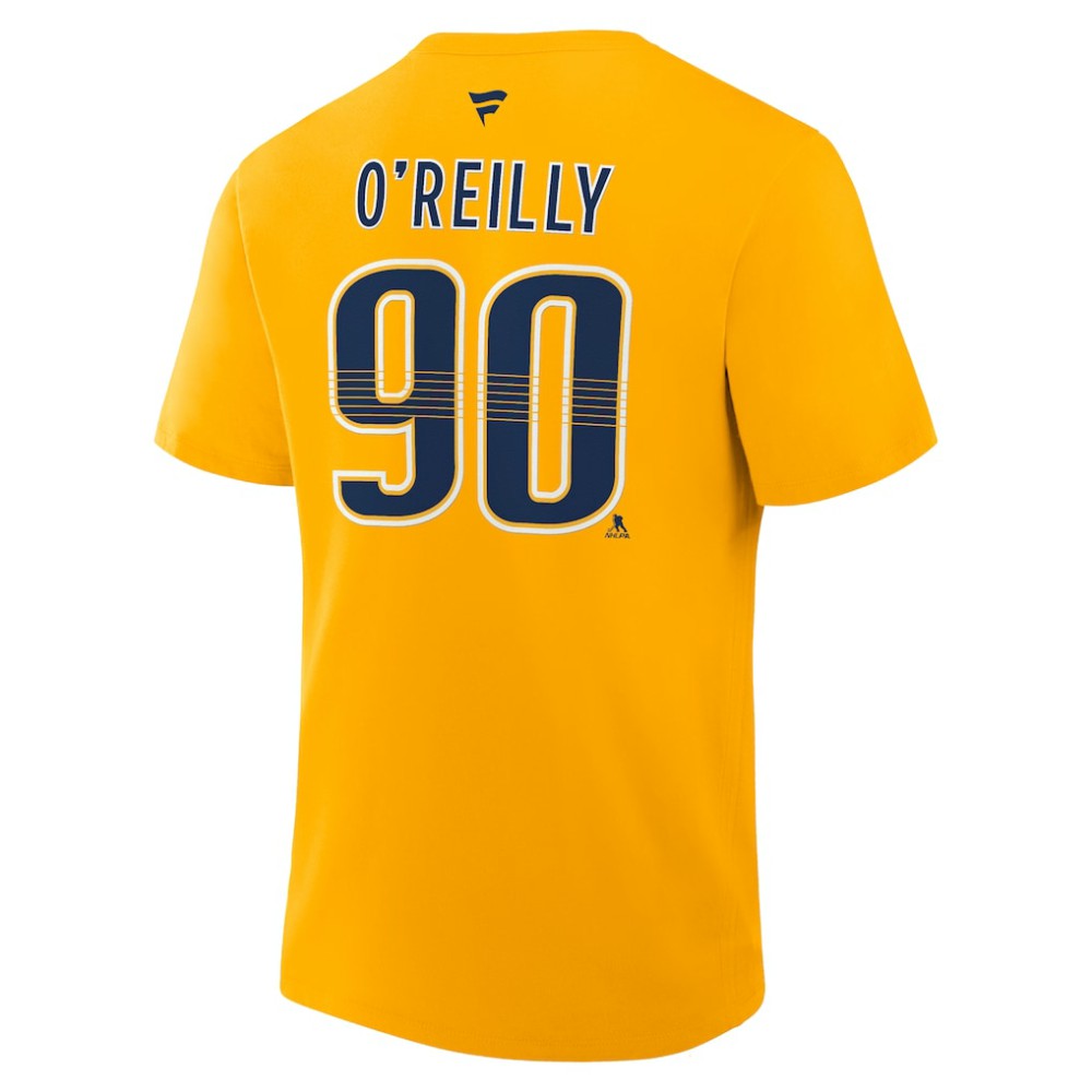 Ryan O'Reilly Nashville Predators Fanatics Authentic Stack Name & Number T-Shirt - Gold - NHL 202466852