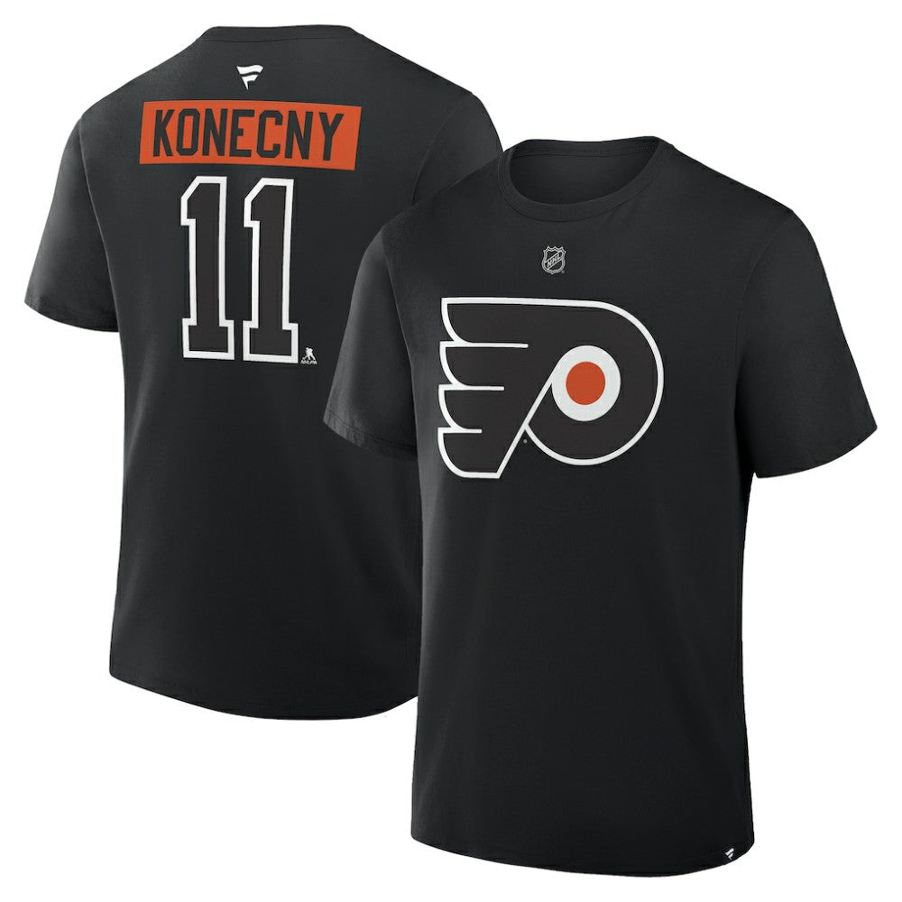 Travis Konecny Philadelphia Flyers Fanatics Authentic Stack Name & Number T-Shirt - Black - NHL 202466879