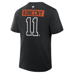 Travis Konecny Philadelphia Flyers Fanatics Authentic Stack Name & Number T-Shirt - Black - NHL 202466879