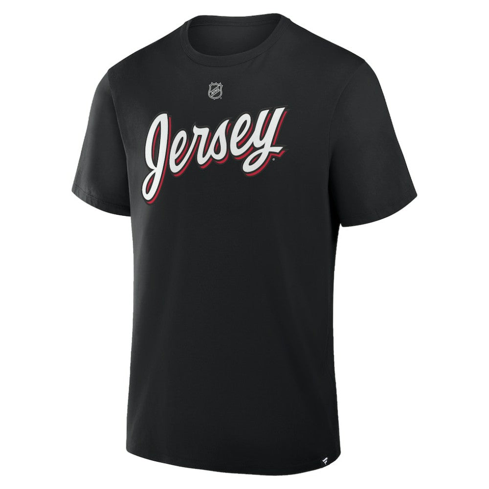 Jacob Markstrom New Jersey Devils Fanatics Authentic Stack Name & Number T-Shirt - Black - NHL 202466924