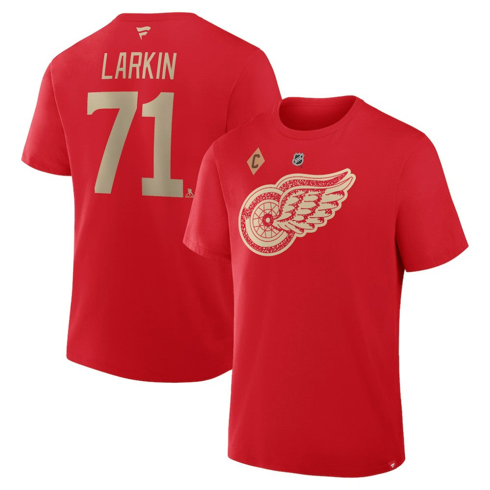 Dylan Larkin Detroit Red Wings Fanatics Authentic Stack Name & Number T-Shirt - Red - NHL 202466941