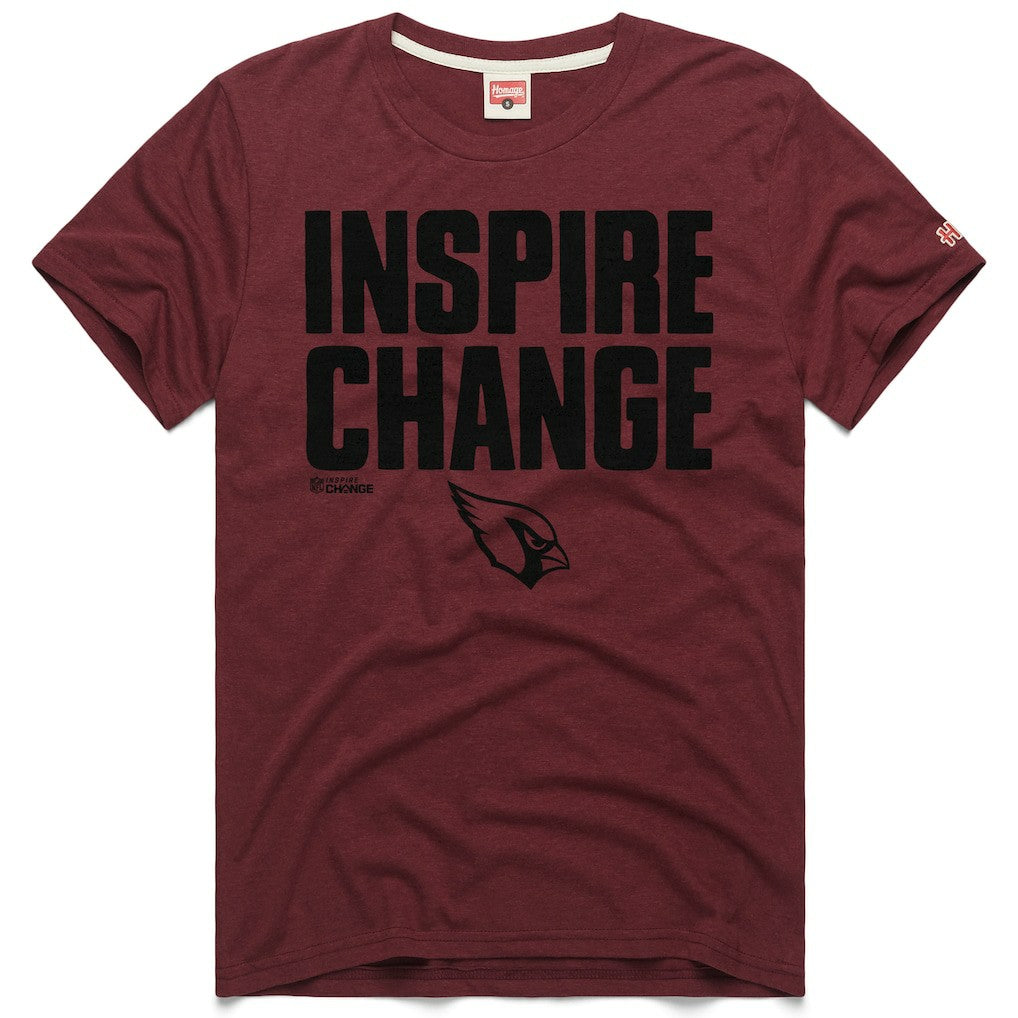 Arizona Cardinals Homage Unisex 2024 Inspire Change Tri-Blend T-Shirt Cardinal
