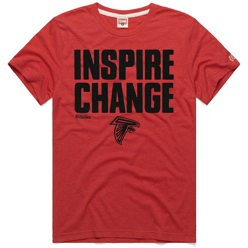Atlanta Falcons Homage Unisex 2024 Inspire Change Tri-Blend T-Shirt Red
