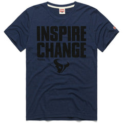 Houston Texans Homage Unisex 2024 Inspire Change Tri-Blend T-Shirt Navy