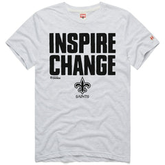 New Orleans Saints Homage Unisex 2024 Inspire Change Tri-Blend T-Shirt Ash