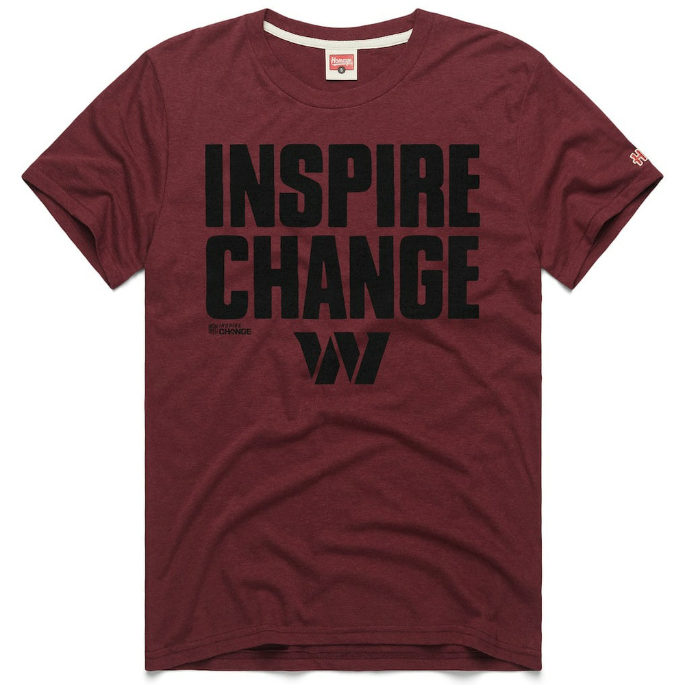 Washington Commanders Homage Unisex 2024 Inspire Change Tri-Blend T-Shirt Burgundy