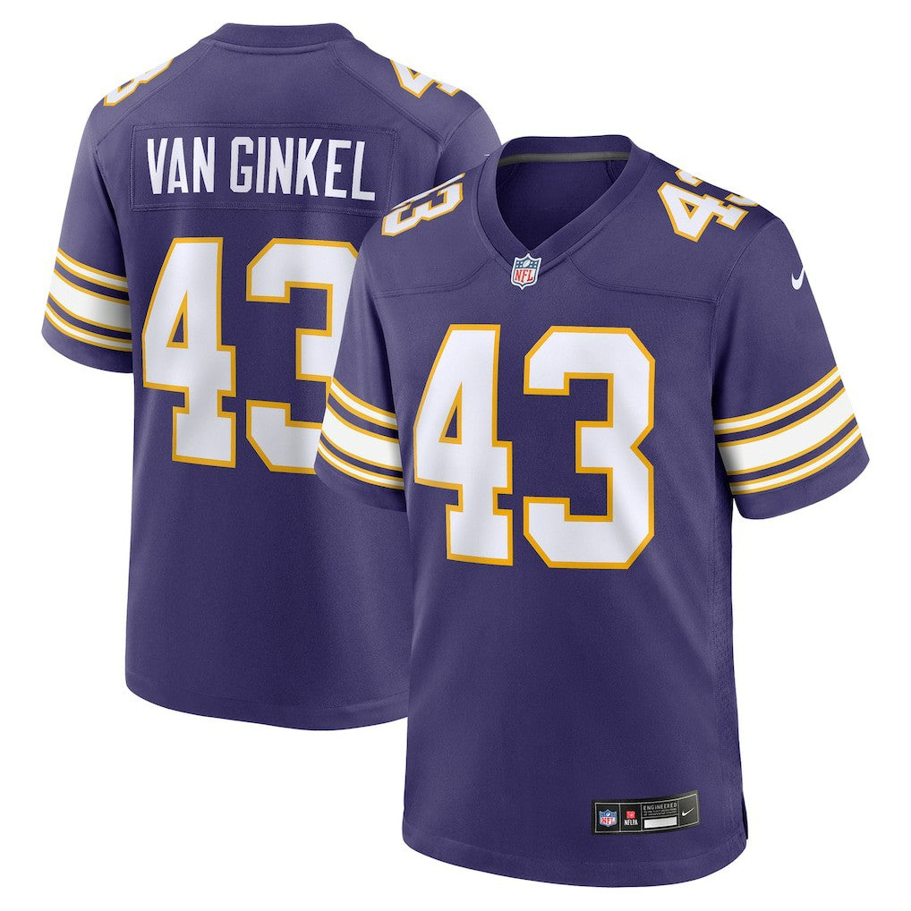 Nike Andrew Van Ginkel Minnesota Vikings Alternate Game Jersey Purple