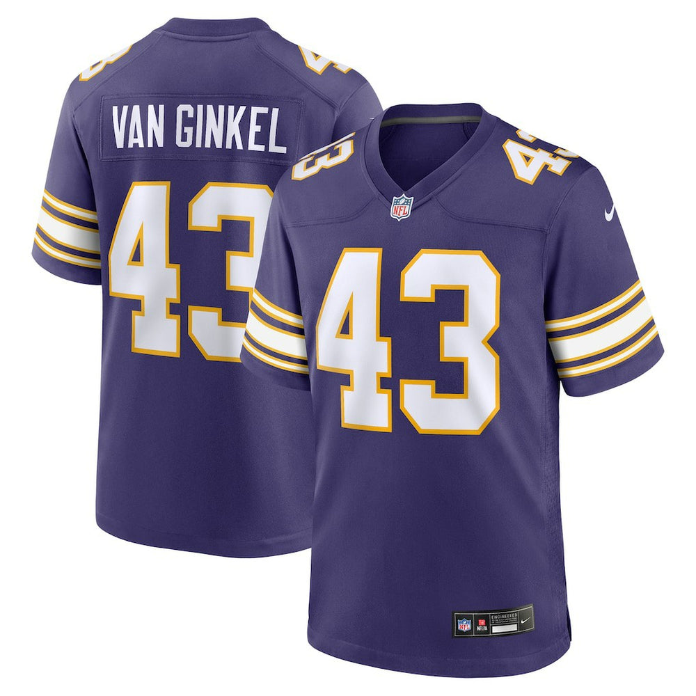 Nike Andrew Van Ginkel Minnesota Vikings Alternate Game Jersey Purple
