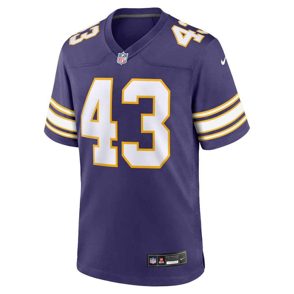 Nike Andrew Van Ginkel Minnesota Vikings Alternate Game Jersey Purple