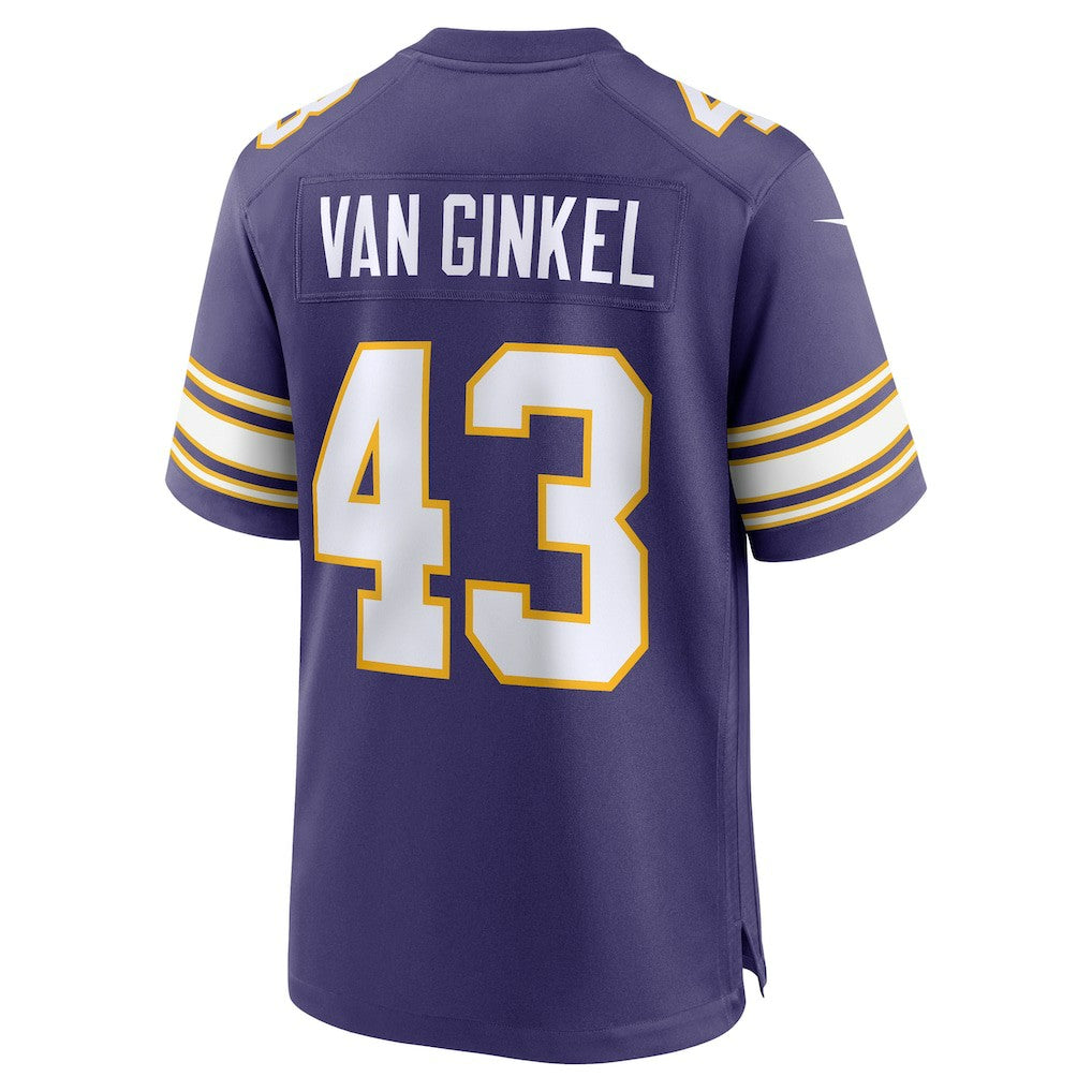 Nike Andrew Van Ginkel Minnesota Vikings Alternate Game Jersey Purple