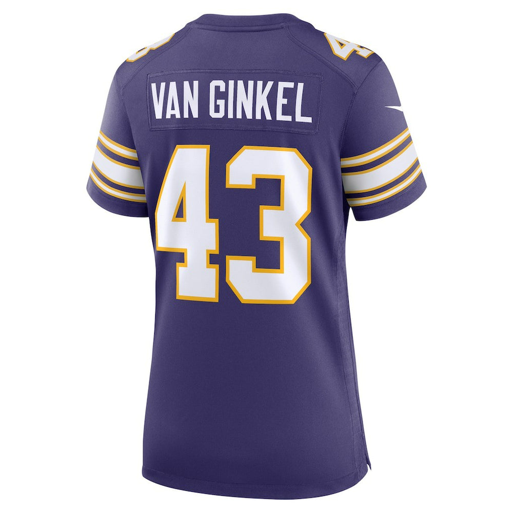 Nike Andrew Van Ginkel Minnesota Vikings Women's Alternate Game Jersey Purple
