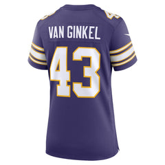 Nike Andrew Van Ginkel Minnesota Vikings Women's Alternate Game Jersey Purple