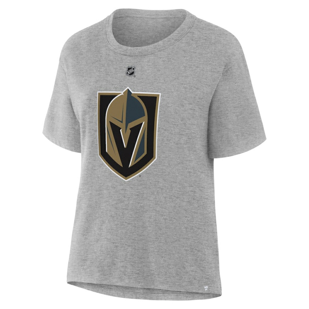 Jack Eichel Vegas Golden Knights Fanatics Women's Authentic Stack Name & Number T-Shirt - Heather Gray - NHL 202477483
