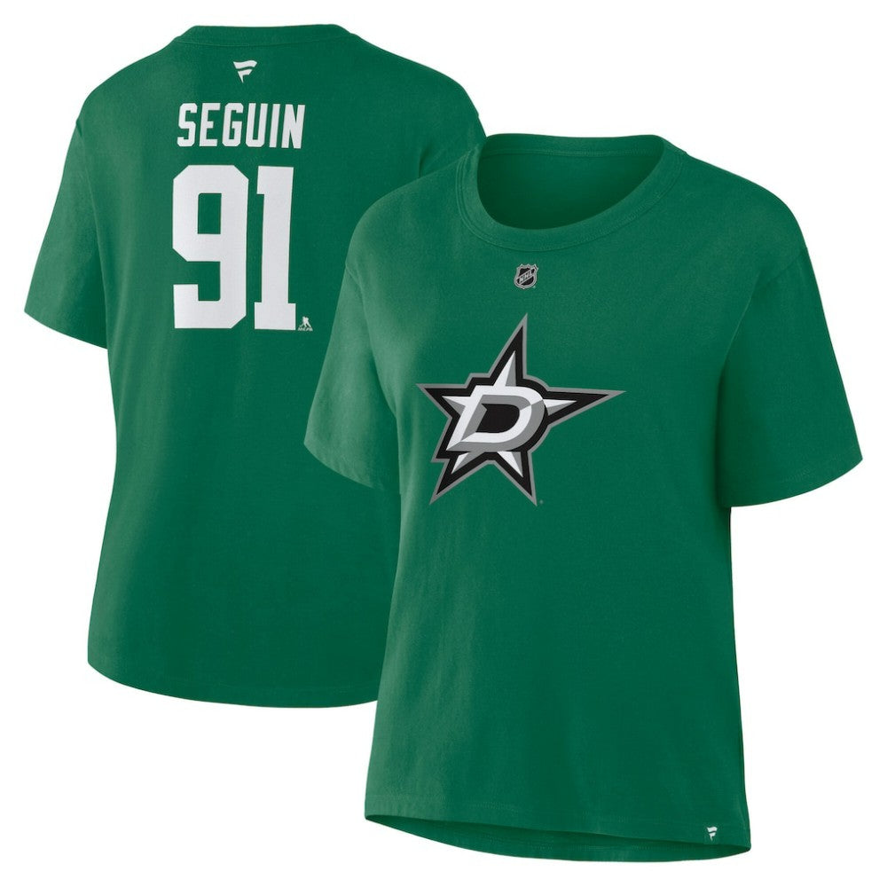 Tyler Seguin Dallas Stars Fanatics Women's Authentic Stack Name & Number T-Shirt - Kelly Green - NHL 202477497