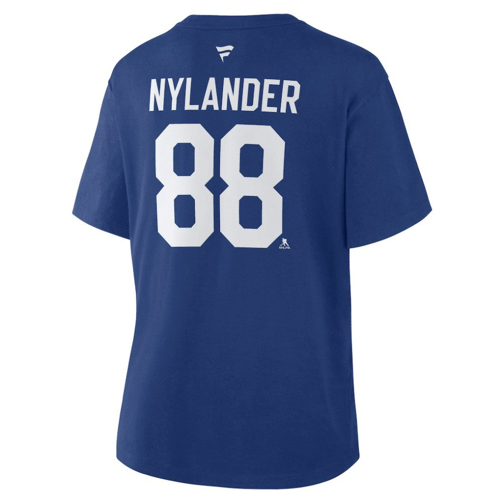 William Nylander Toronto Maple Leafs Fanatics Women's Authentic Stack Name & Number T-Shirt - Blue - NHL 202477544