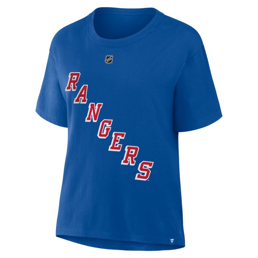 Artemi Panarin New York Rangers Fanatics Women's Authentic Stack Name & Number T-Shirt - Blue - NHL 202477567