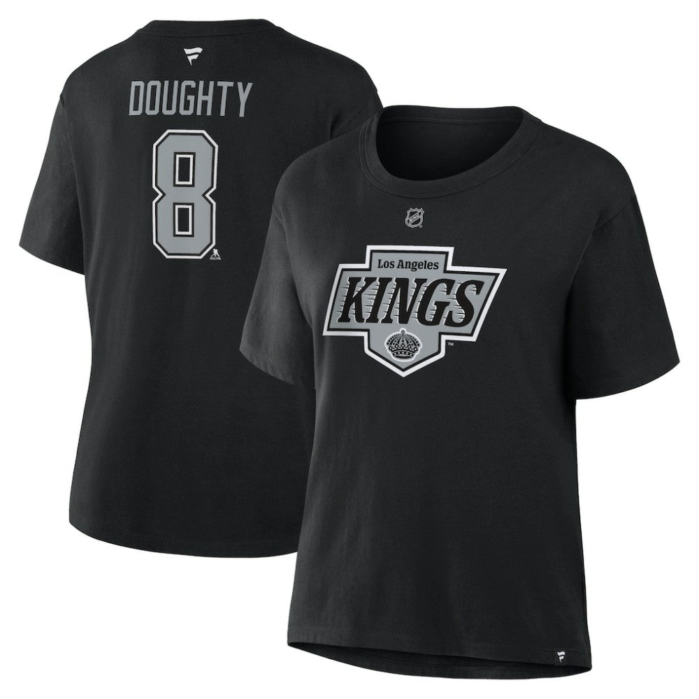 Drew Doughty Los Angeles Kings Fanatics Women's Authentic Stack Name & Number T-Shirt - Black - NHL 202477610