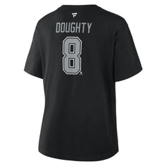 Drew Doughty Los Angeles Kings Fanatics Women's Authentic Stack Name & Number T-Shirt - Black - NHL 202477610