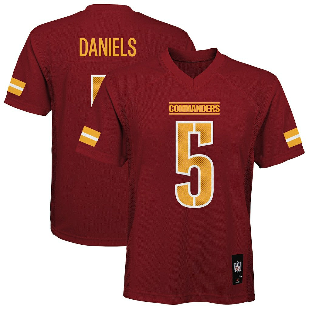 Jayden Daniels Washington Commanders Youth Replica Player Jersey Burgundy