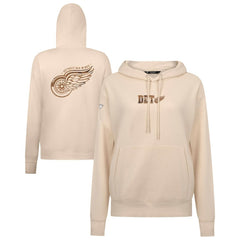 Detroit Red Wings Levelwear Women's Desert Camo Adorn Battalion Pullover Hoodie - Khaki - NHL 202478696