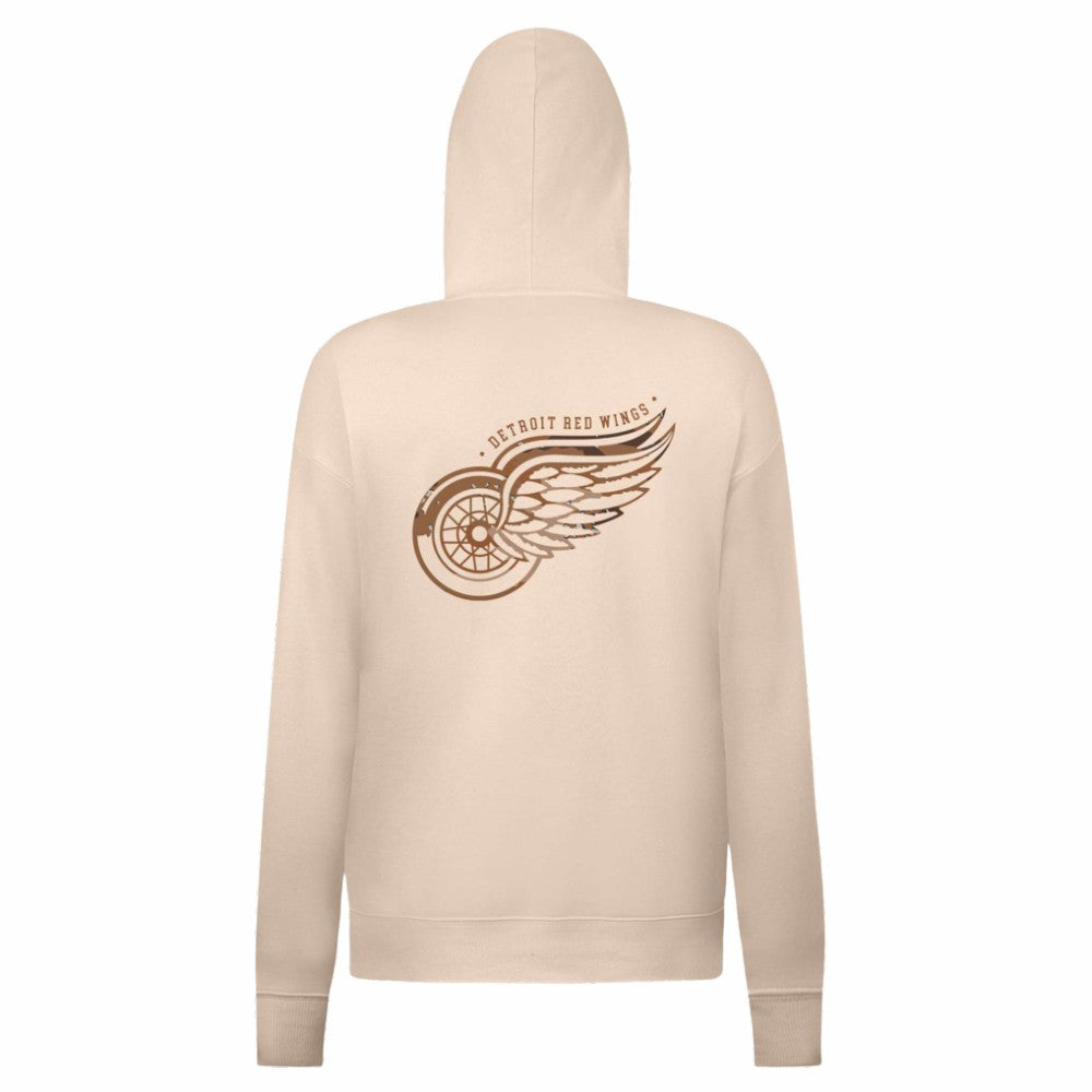 Detroit Red Wings Levelwear Women's Desert Camo Adorn Battalion Pullover Hoodie - Khaki - NHL 202478696