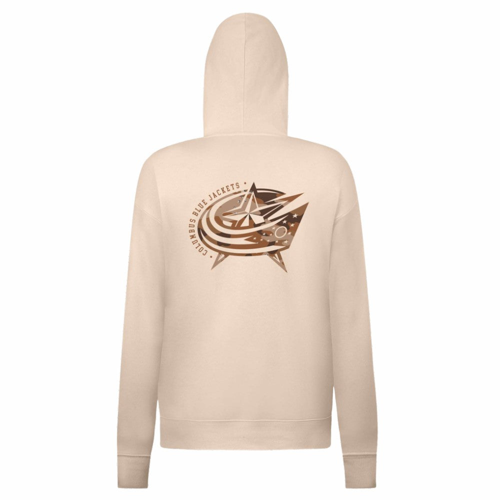 Columbus Blue Jackets Levelwear Women's Desert Camo Adorn Battalion Pullover Hoodie - Khaki - NHL 202478736