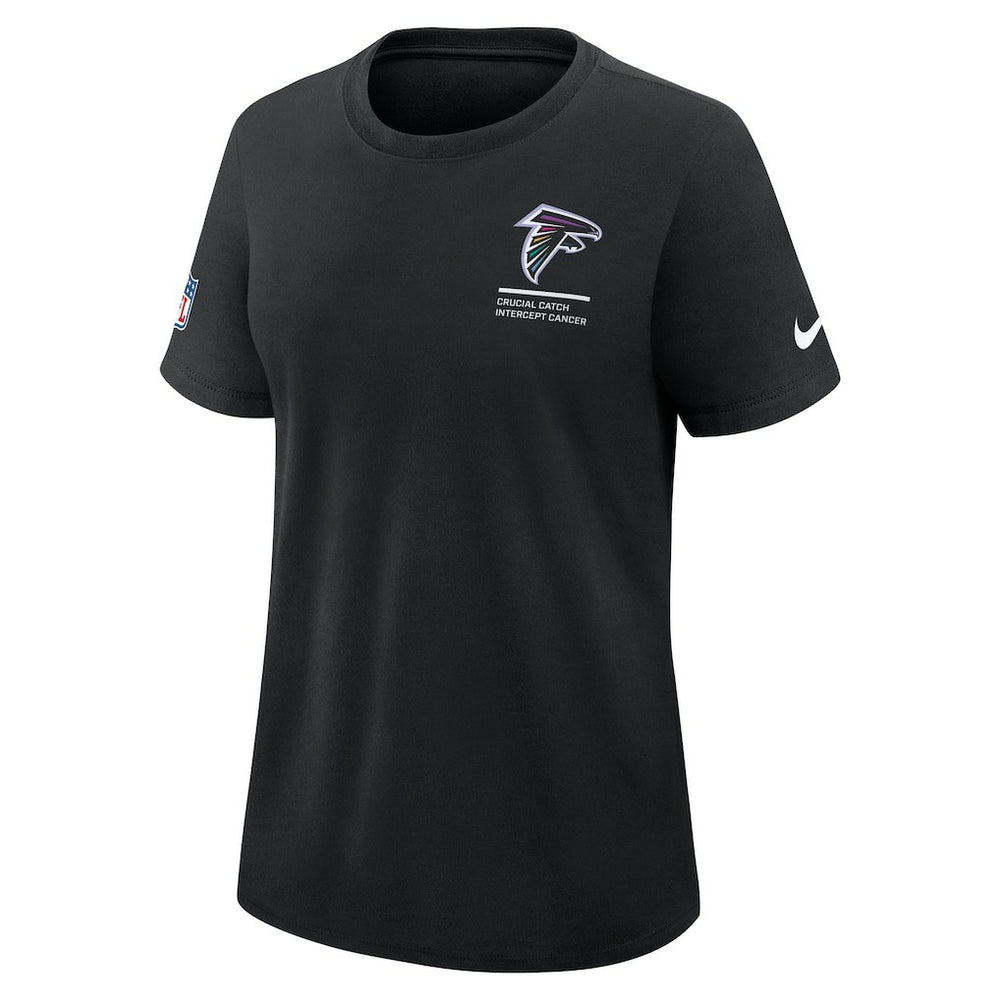 Nike Atlanta Falcons Women's 2025 NFL Crucial Catch Tri-Blend Dri-FIT T-Shirt Black