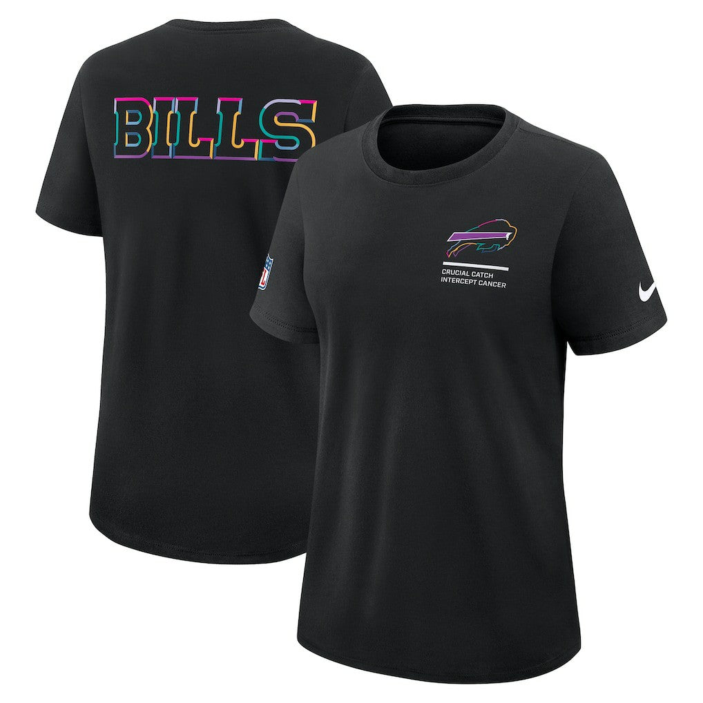 Nike Buffalo Bills Women's 2025 NFL Crucial Catch Tri-Blend Dri-FIT T-Shirt Black