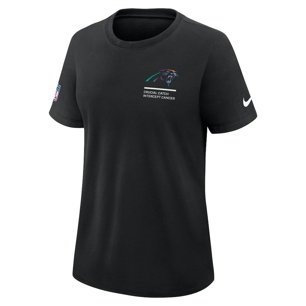 Nike Carolina Panthers Women's 2025 NFL Crucial Catch Tri-Blend Dri-FIT T-Shirt Black