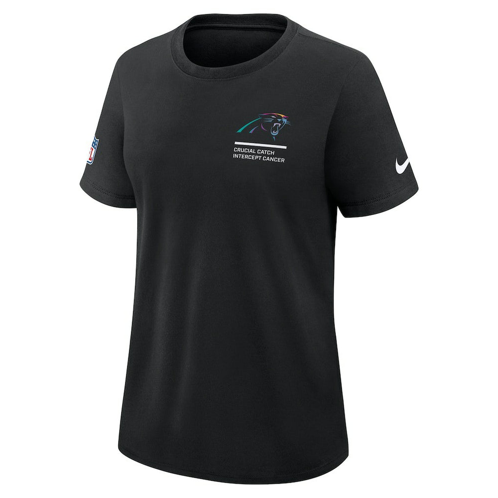 Nike Carolina Panthers Women's 2025 NFL Crucial Catch Tri-Blend Dri-FIT T-Shirt Black