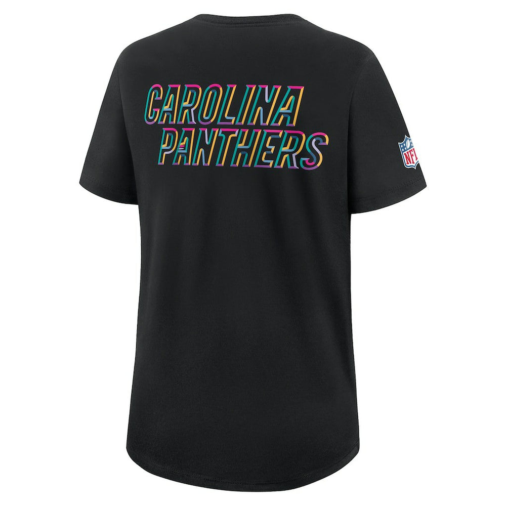 Nike Carolina Panthers Women's 2025 NFL Crucial Catch Tri-Blend Dri-FIT T-Shirt Black
