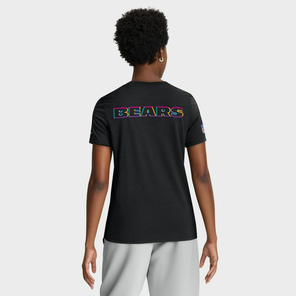 Nike Chicago Bears Women's 2025 NFL Crucial Catch Tri-Blend Dri-FIT T-Shirt Black