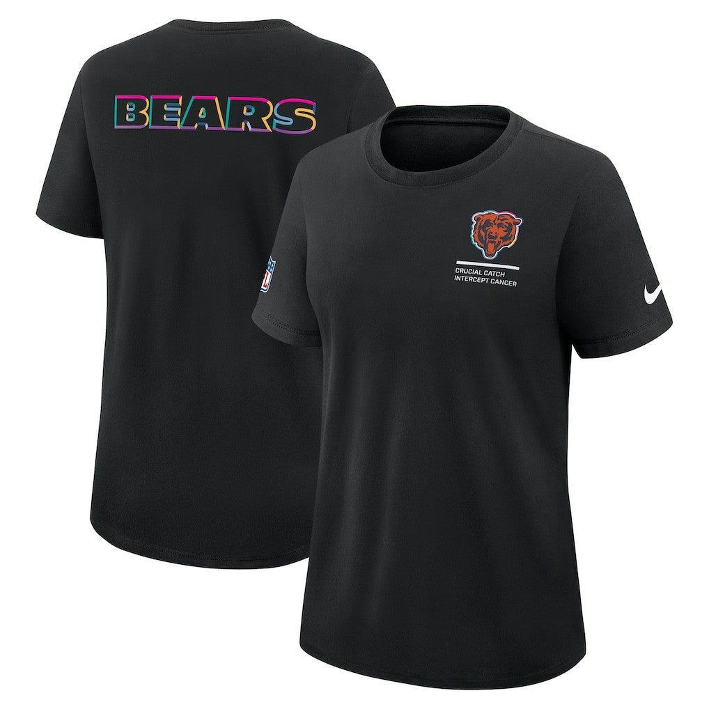 Nike Chicago Bears Women's 2025 NFL Crucial Catch Tri-Blend Dri-FIT T-Shirt Black