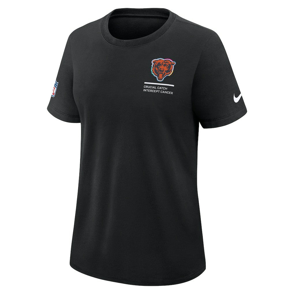 Nike Chicago Bears Women's 2025 NFL Crucial Catch Tri-Blend Dri-FIT T-Shirt Black
