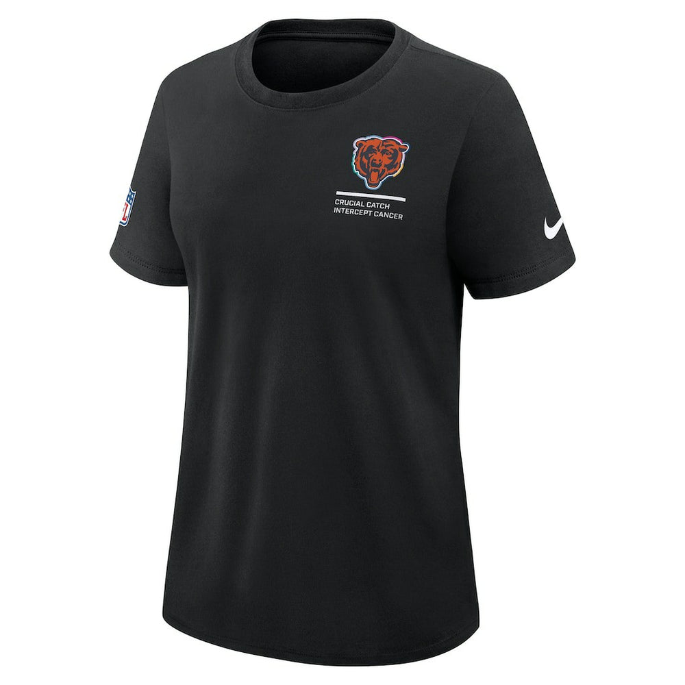 Nike Chicago Bears Women's 2025 NFL Crucial Catch Tri-Blend Dri-FIT T-Shirt Black