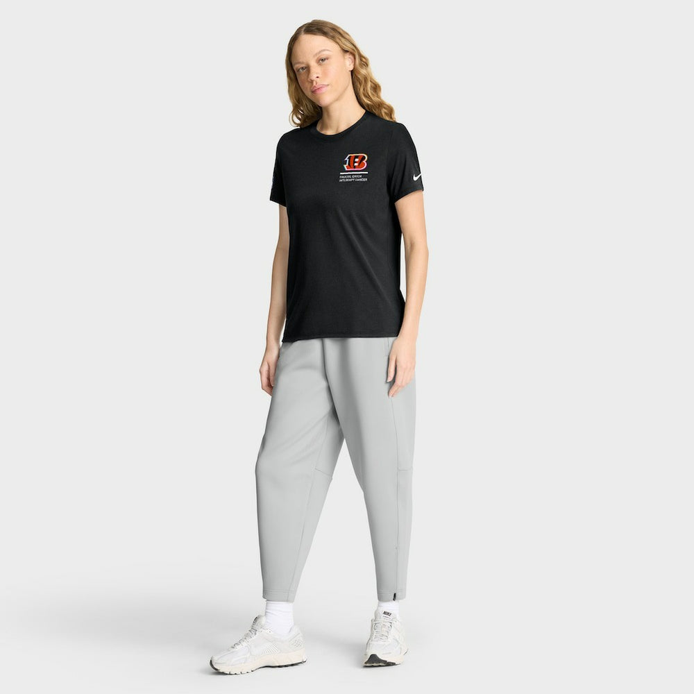 Nike Cincinnati Bengals Women's 2025 NFL Crucial Catch Tri-Blend Dri-FIT T-Shirt Black